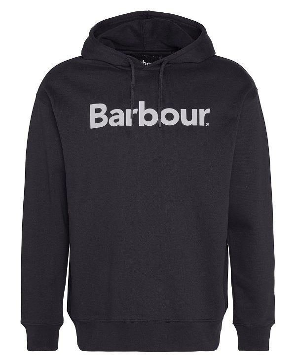 Barbour Brushed Nicholas Oversized Hoodie Sort | BABO88490