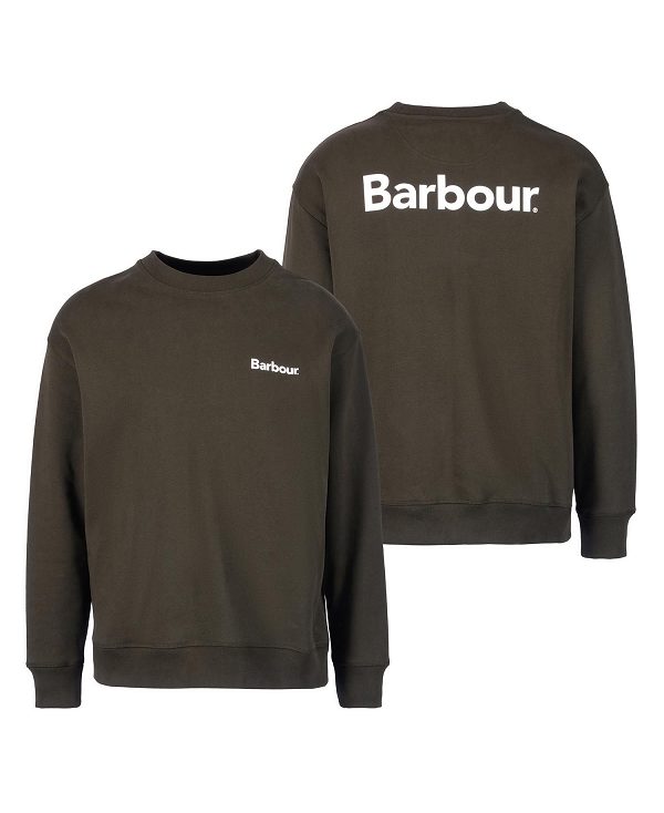 Barbour Brushed Nicholas Oversized Sweatshirt Sort | BABO88494