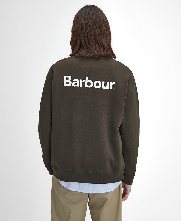 Barbour Brushed Nicholas Oversized Sweatshirt Sort | BABO88494