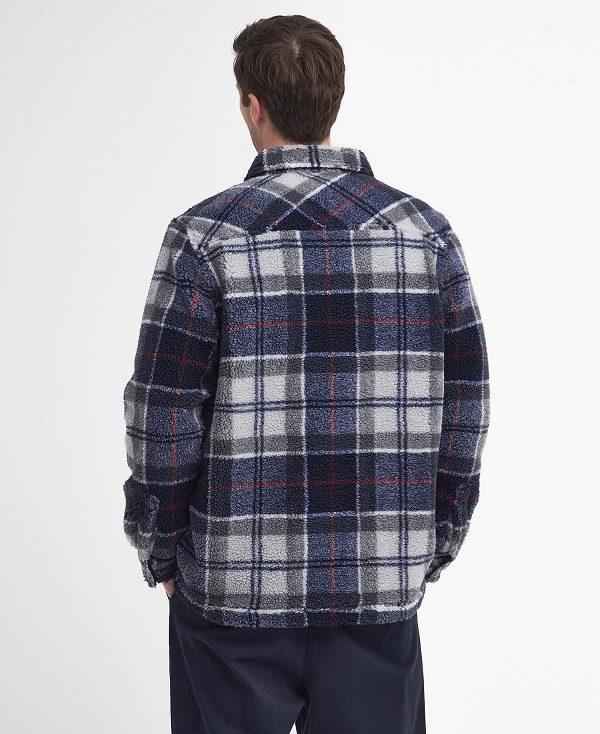 Barbour Bryson Tartan Fleece Overshirt Blå | BABO88007