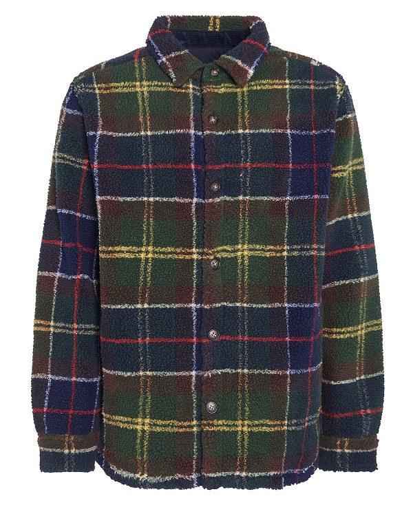 Barbour Bryson Tartan Fleece Overshirt Flerfarvede | BABO87995