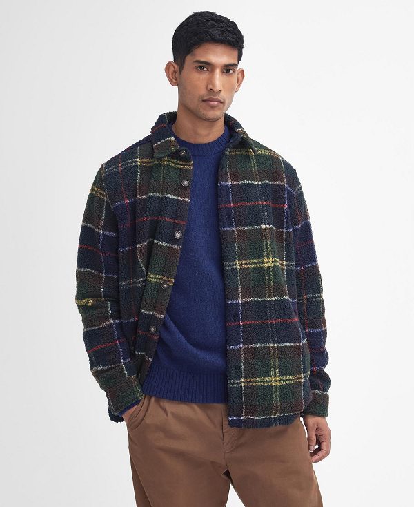 Barbour Bryson Tartan Fleece Overshirt Flerfarvede | BABO87995