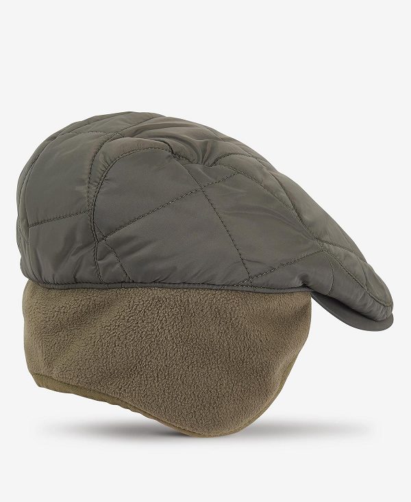 Barbour Burford Flat Cap Olivengrøn | BABO89008