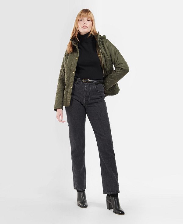 Barbour Burne Mid-rise Straight Jeans Lyseblå | BABO89856