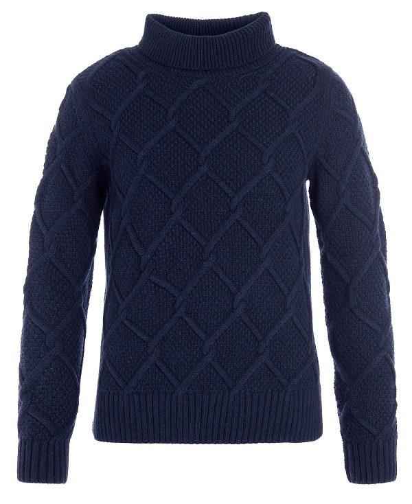 Barbour Burne Roll Neck Knit Sweatshirt Mørkeblå | BABO89705