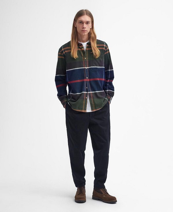 Barbour Bushlane Oversized Long-sleeved Tartan Shirt Flerfarvede | BABO87938