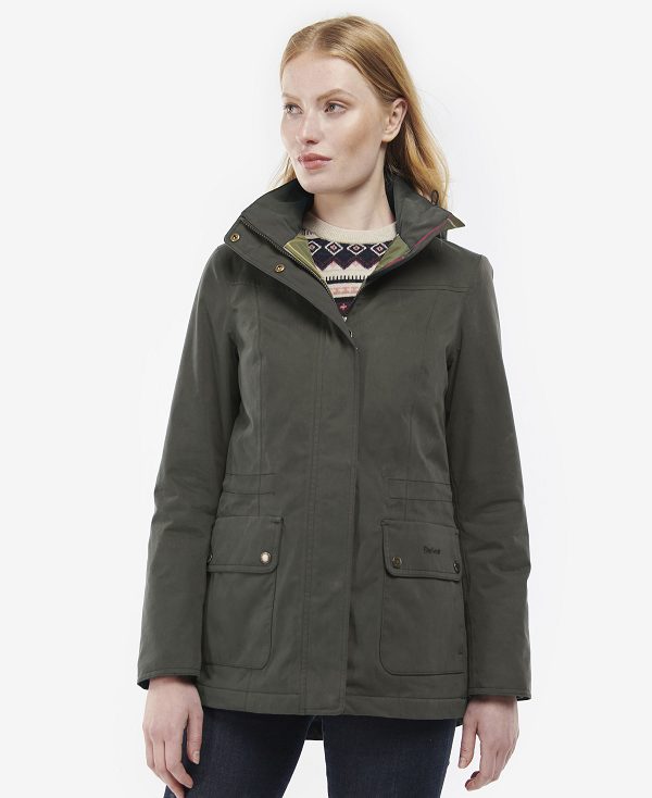 Barbour Buttercup Waterproof Jacket Olivengrøn | BABO89390