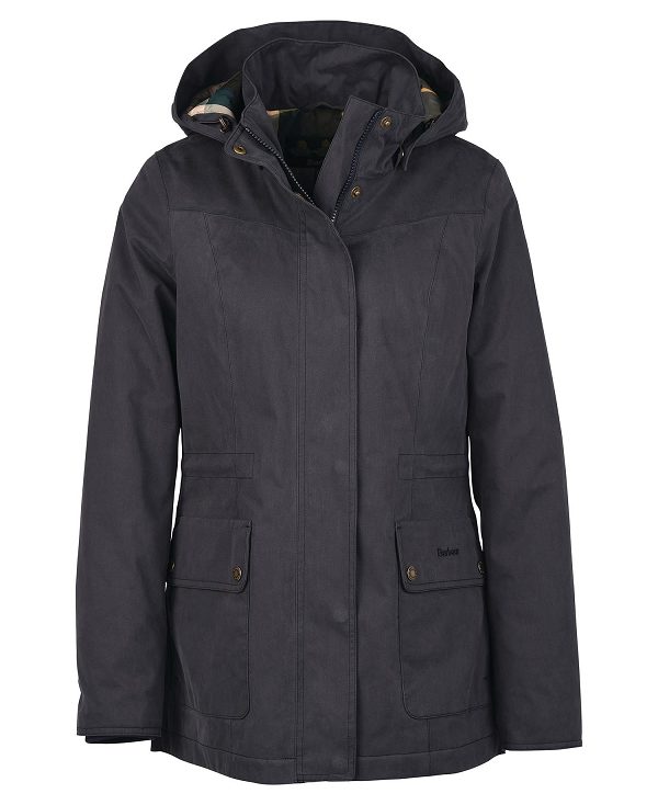 Barbour Buttercup Waterproof Jacket Sort | BABO89392