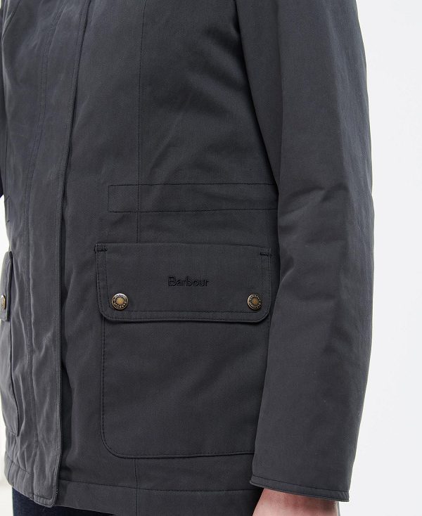 Barbour Buttercup Waterproof Jacket Sort | BABO89392