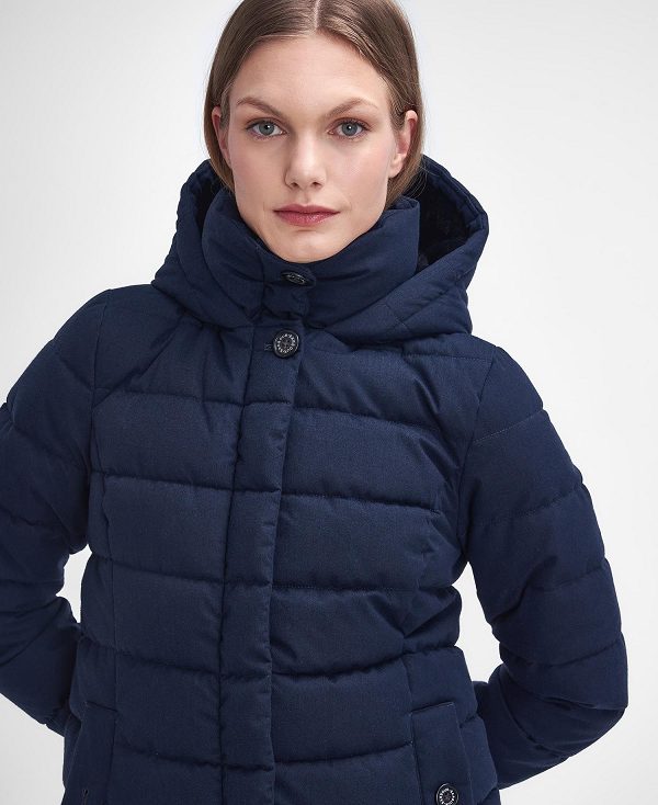 Barbour Camellia Puffer Jacket Mørkeblå | BABO89352