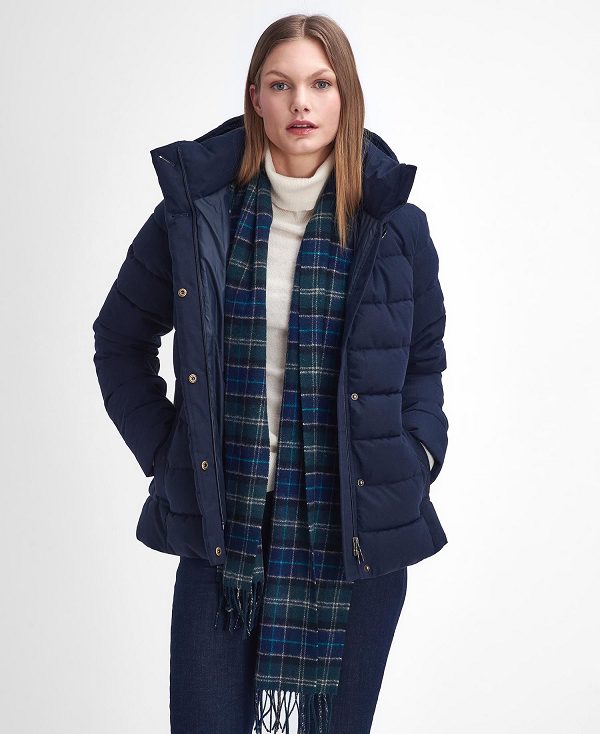 Barbour Camellia Puffer Jacket Mørkeblå | BABO89352