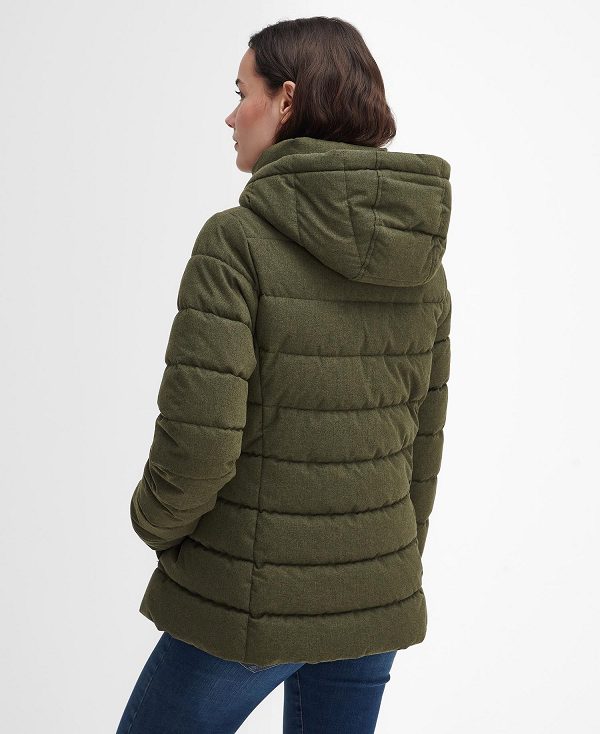 Barbour Camellia Puffer Jacket Olivengrøn | BABO89354