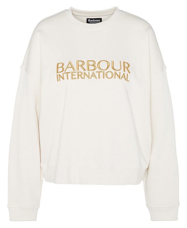 Barbour Carla Logo Sweatshirt Lysegrå | BABO89800