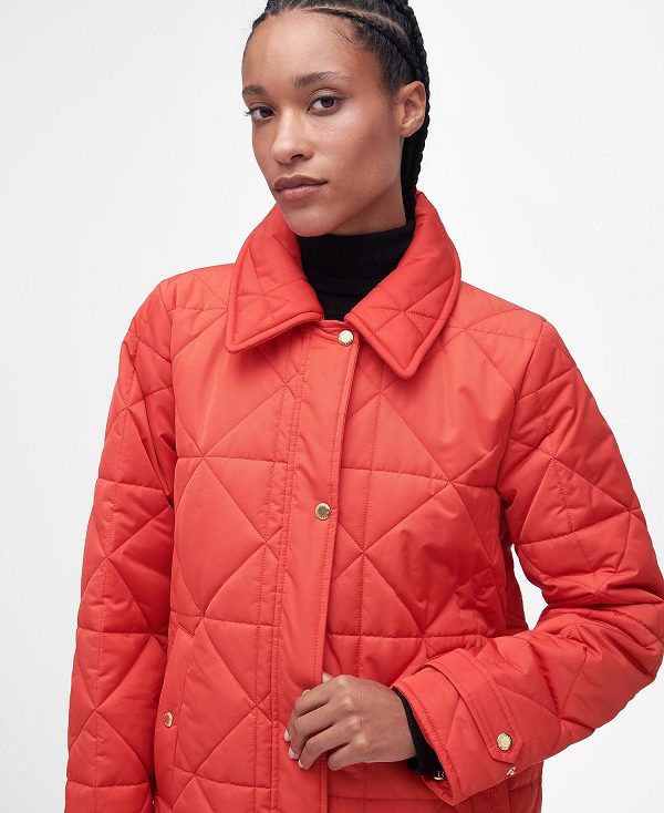 Barbour Carolina Quilted Jacket Rød | BABO89292