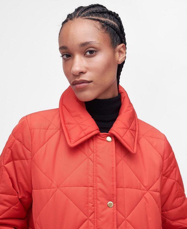 Barbour Carolina Quilted Jacket Rød | BABO89292