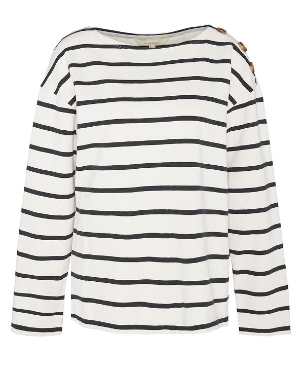 Barbour Caroline Striped Sweatshirt Striber | BABO89798