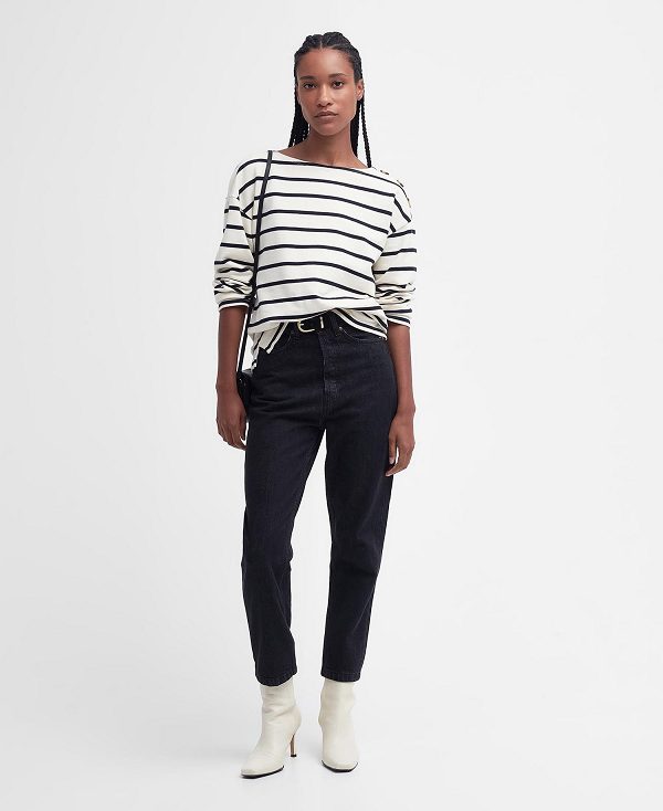 Barbour Caroline Striped Sweatshirt Striber | BABO89798