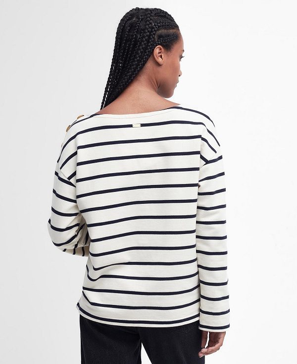 Barbour Caroline Striped Sweatshirt Striber | BABO89798