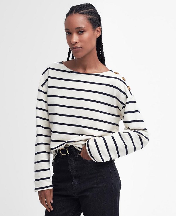 Barbour Caroline Striped Sweatshirt Striber | BABO89798