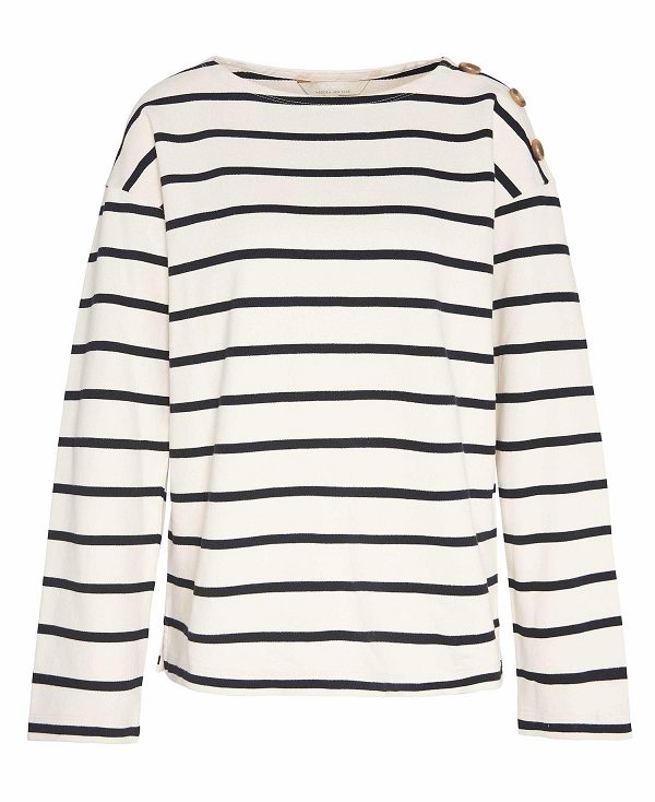 Barbour Caroline Striped Sweatshirt Striber | BABO89808