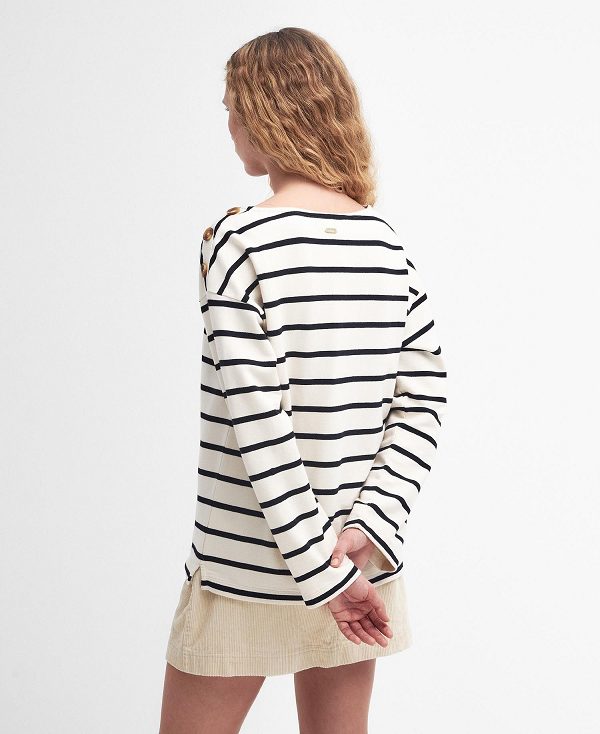 Barbour Caroline Striped Sweatshirt Striber | BABO89808