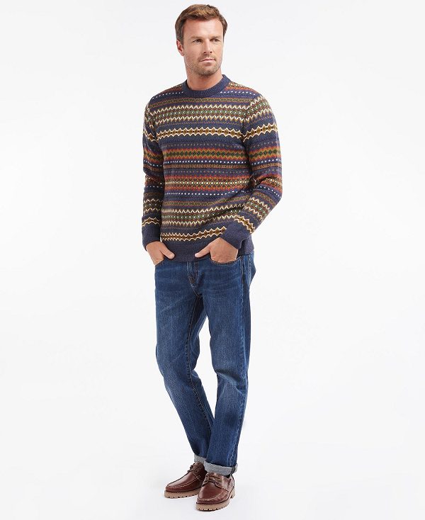 Barbour Case Fair Isle Jumper Flerfarvede | BABO88534