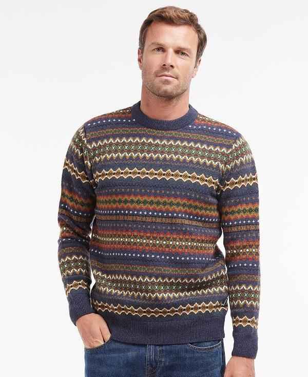 Barbour Case Fair Isle Jumper Flerfarvede | BABO88534