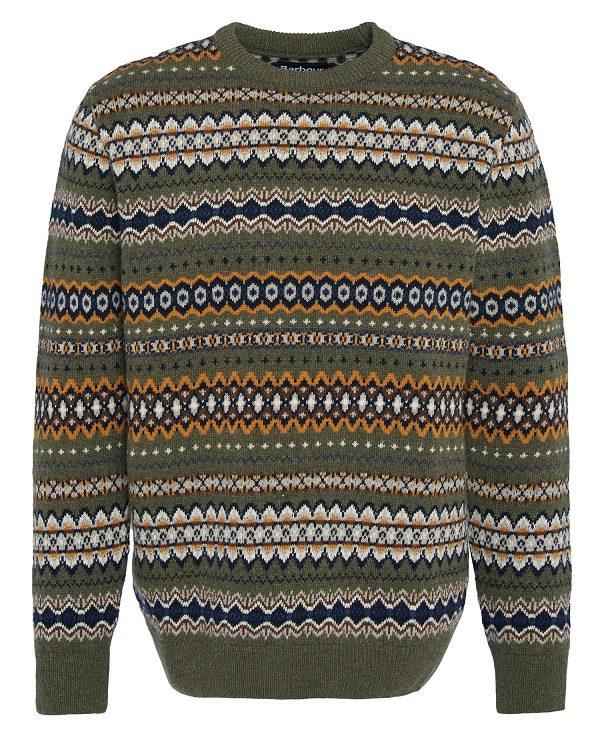 Barbour Case Fair Isle Jumper Grøn | BABO88531