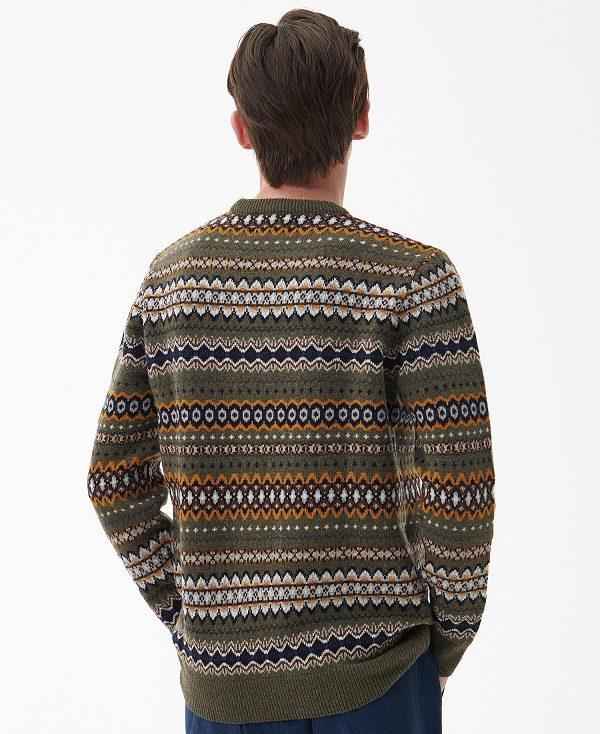 Barbour Case Fair Isle Jumper Grøn | BABO88531