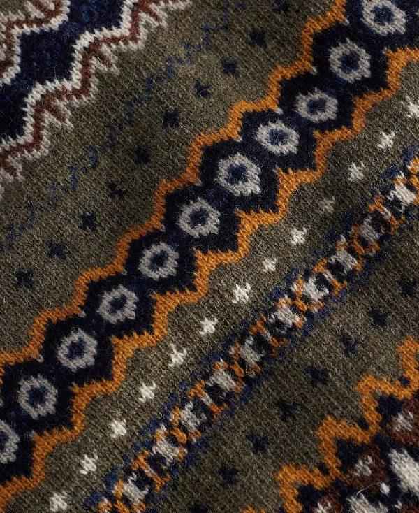 Barbour Case Fair Isle Jumper Grøn | BABO88531