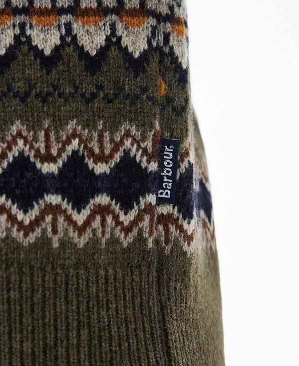 Barbour Case Fair Isle Jumper Grøn | BABO88531