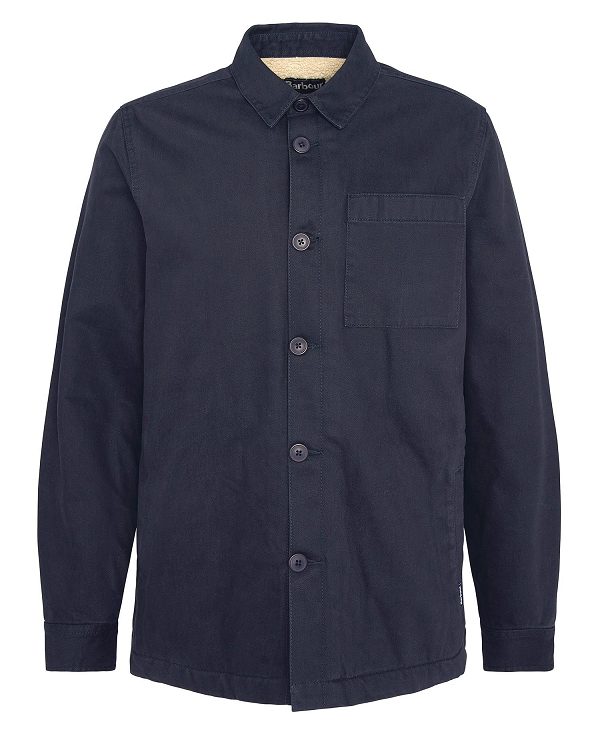 Barbour Casper Overshirt Mørkeblå | BABO87672