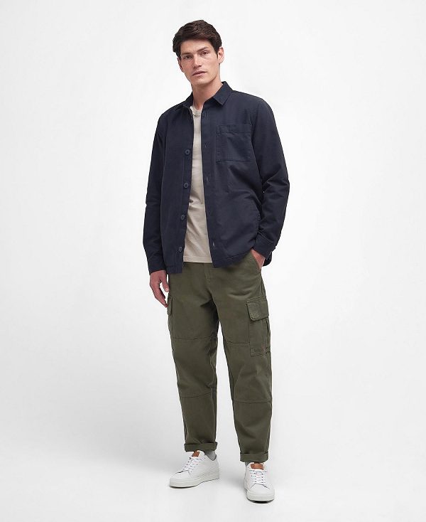 Barbour Casper Overshirt Mørkeblå | BABO87672