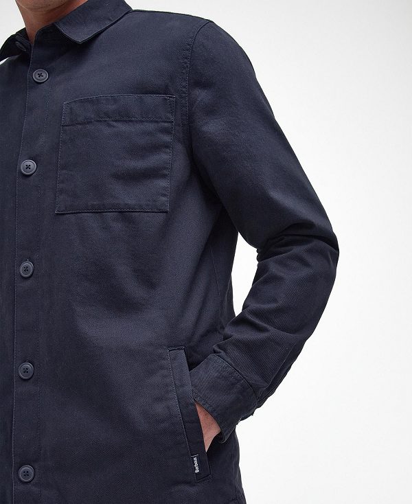 Barbour Casper Overshirt Mørkeblå | BABO87672