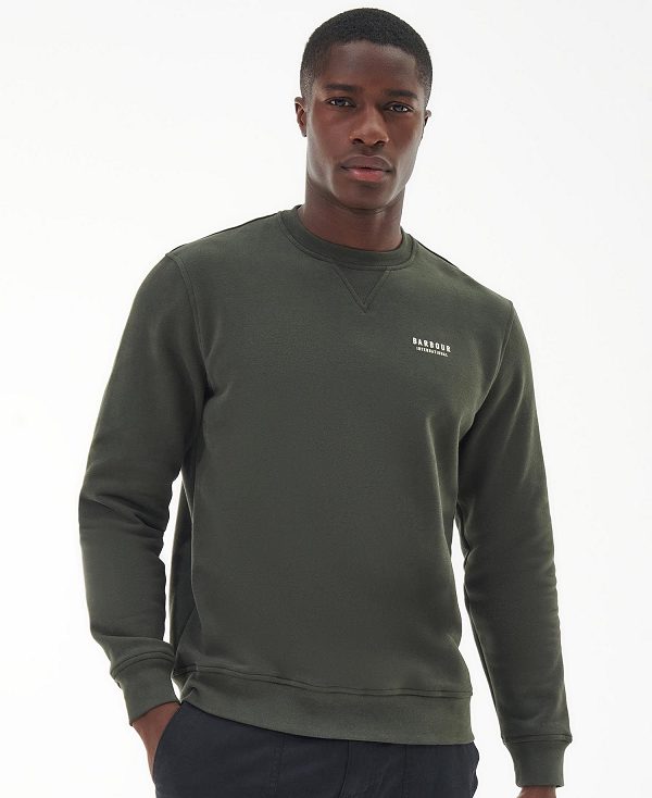 Barbour Charlton Crew Neck Sweatshirt Grøn | BABO88425