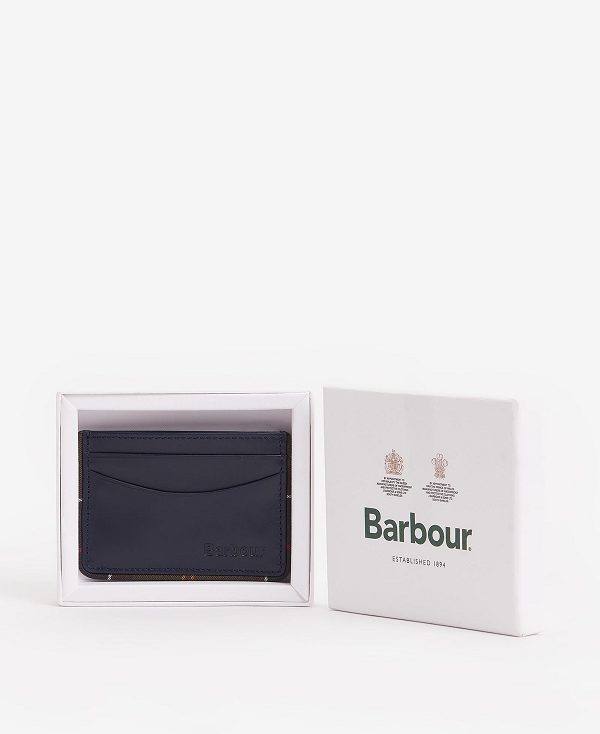 Barbour Chatton Leather Card Holder Mørkeblå | BABO89174