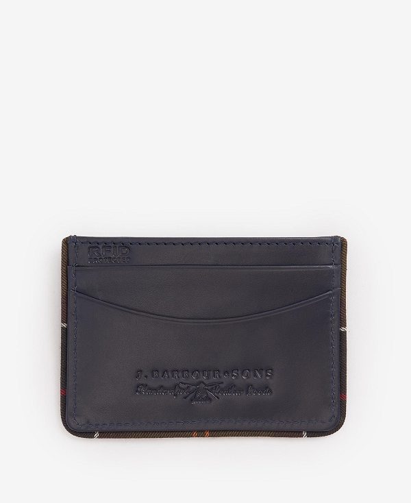 Barbour Chatton Leather Card Holder Mørkeblå | BABO89174