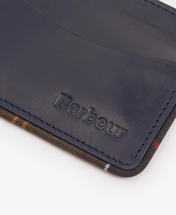 Barbour Chatton Leather Card Holder Mørkeblå | BABO89174