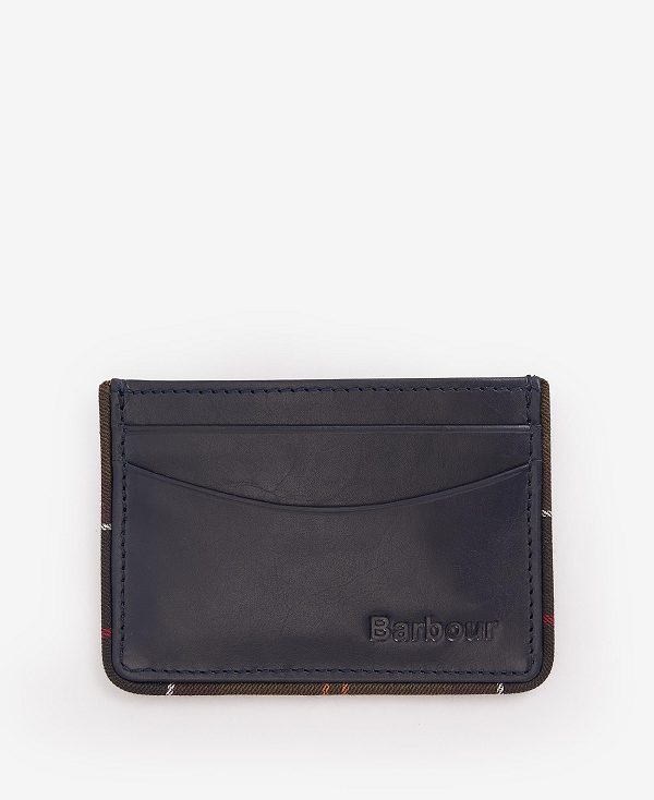 Barbour Chatton Leather Card Holder Mørkeblå | BABO89174