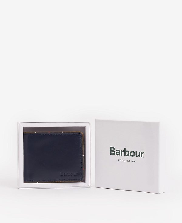 Barbour Chatton Leather Wallet Mørkeblå | BABO89172