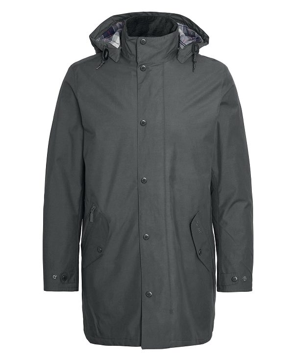 Barbour Chelsea Waterproof Mac Grå Blå Grå | BABO87422