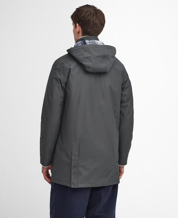 Barbour Chelsea Waterproof Mac Grå Blå Grå | BABO87422