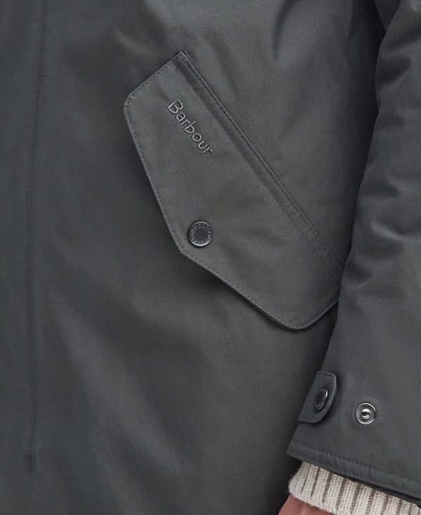 Barbour Chelsea Waterproof Mac Grå Blå Grå | BABO87422