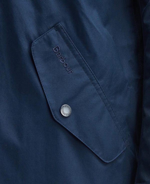 Barbour Chelsea Waterproof Mac Mørkeblå Blå Grå | BABO87424