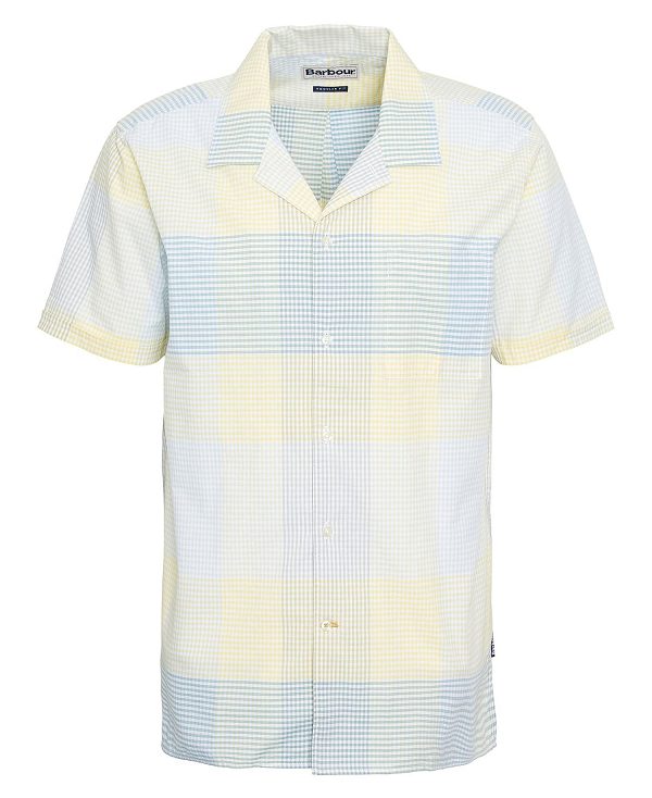 Barbour Chesil Regular Short-sleeved Shirt Citron | BABO87764