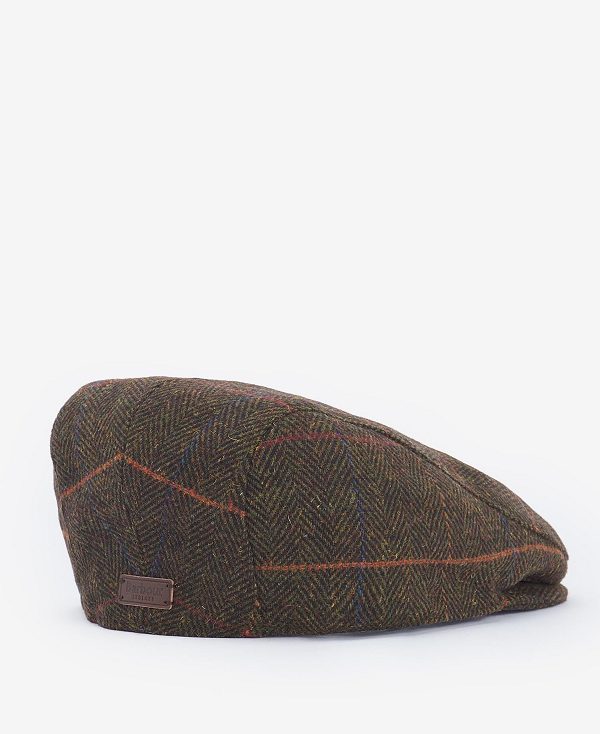 Barbour Cheviot Flat Cap Mørkegrøn | BABO89009