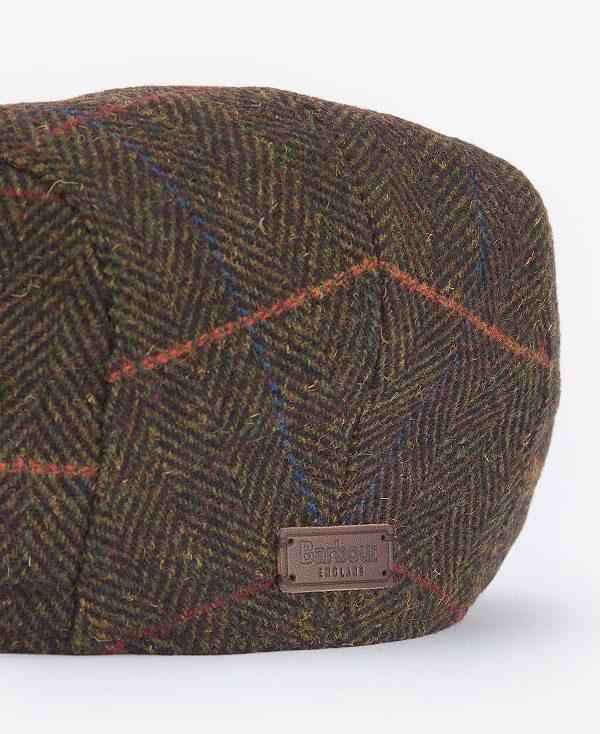 Barbour Cheviot Flat Cap Mørkegrøn | BABO89009