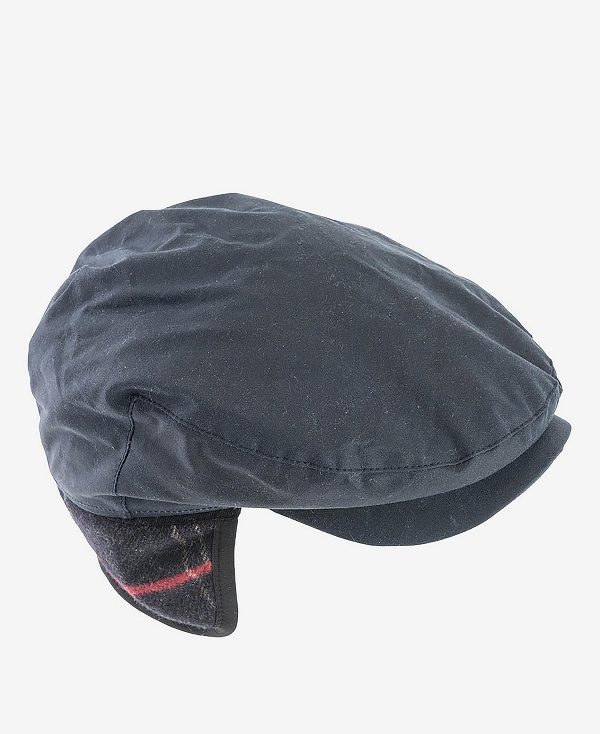 Barbour Cheviot Wax Flat Cap Olivengrøn | BABO89013