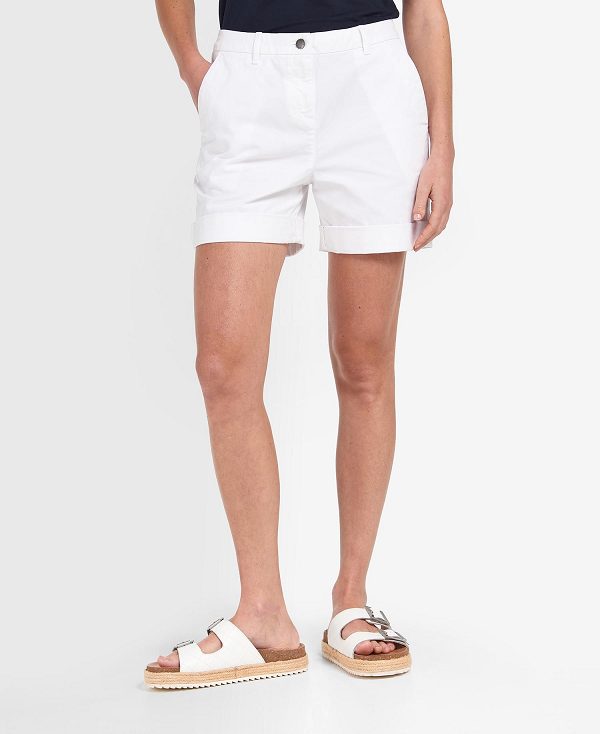 Barbour Chino Shorts Hvide | BABO89820