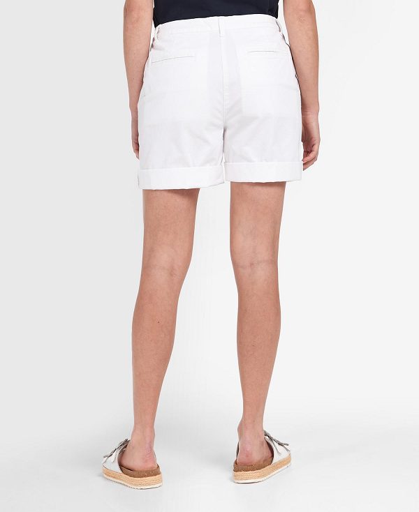 Barbour Chino Shorts Hvide | BABO89820